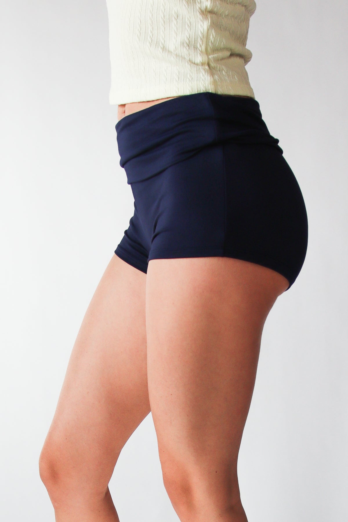 Low Rise Fold Over Shorts