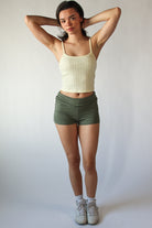 Low Rise Fold Over Shorts