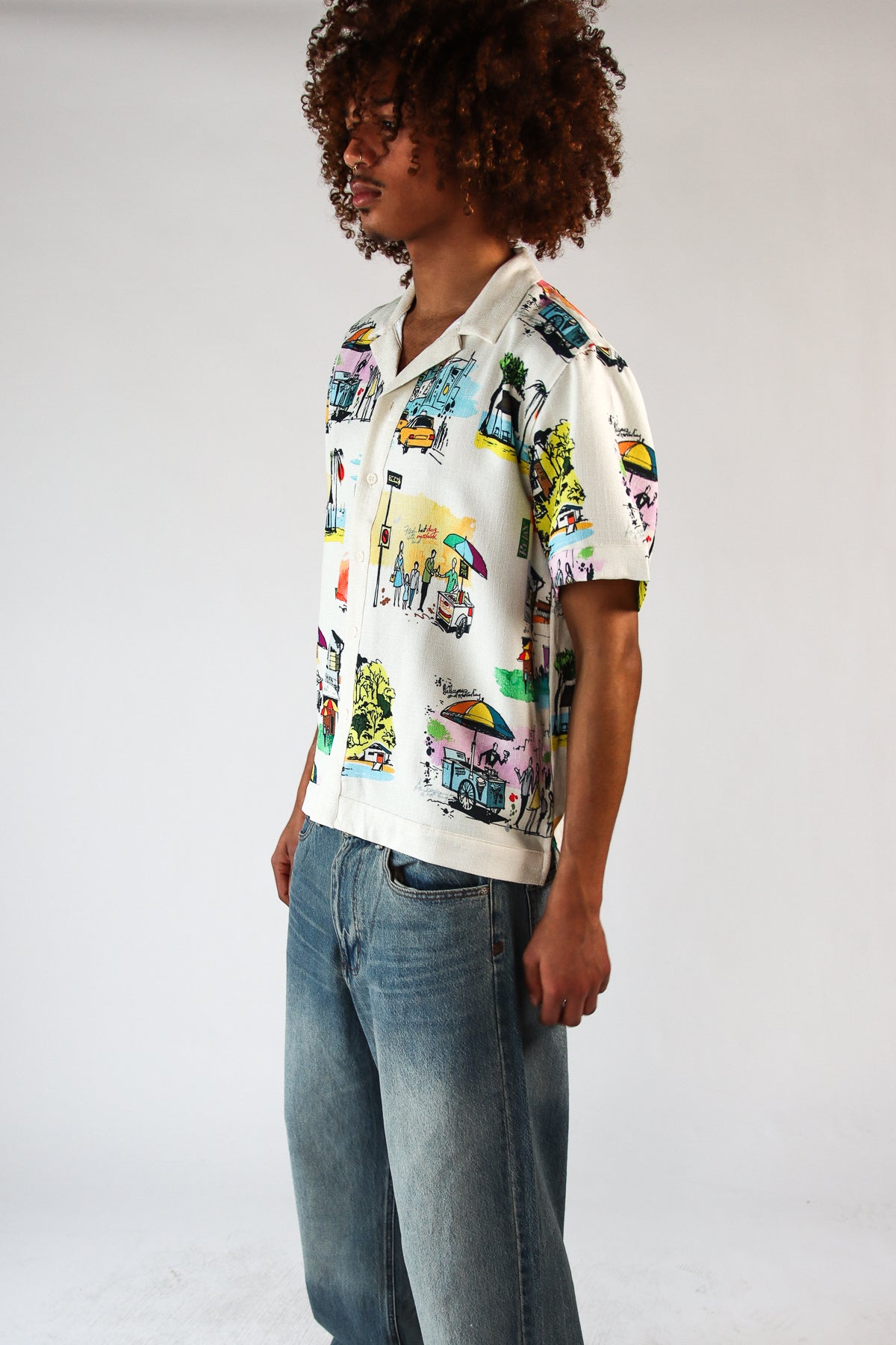 French Riviera Woven Button Up Shirt