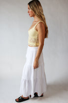 Gauze Tiered Maxi Skirt