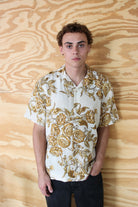 Gold Roses Button Up