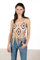Granny Squares Fringe Tank
