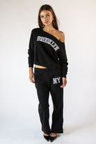 Graphic Applique Wide Leg Sweatpants