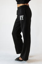 Graphic Applique Wide Leg Sweatpants