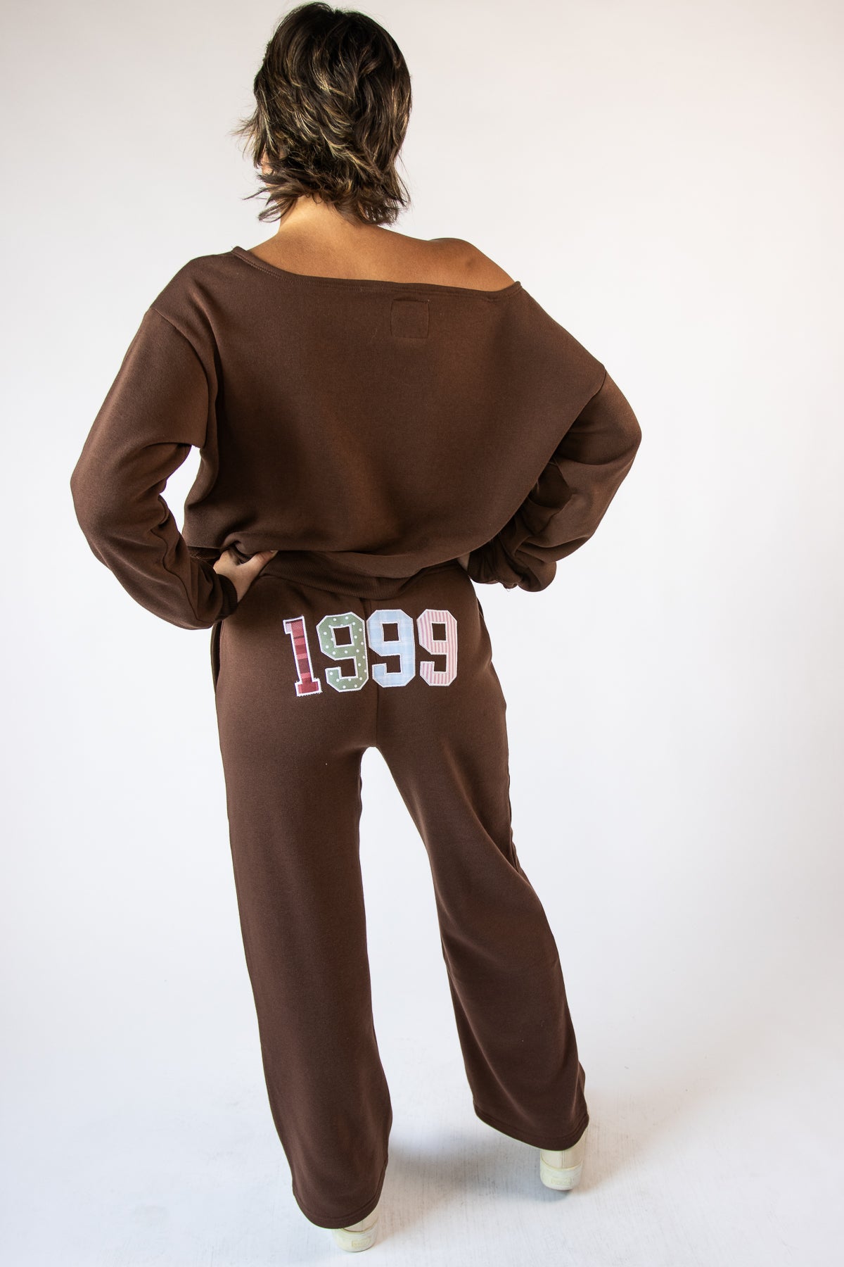 Graphic Applique Wide Leg Sweatpants