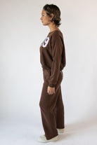Graphic Applique Wide Leg Sweatpants