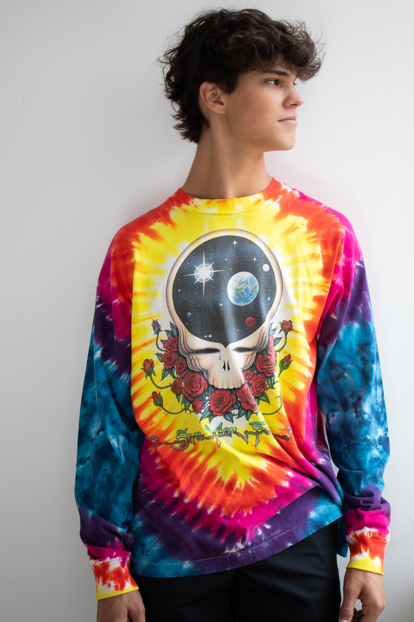 Vintage 1992 Grateful Dead "Space Your Face" Liquid Blue Long Sleeve T-Shirt