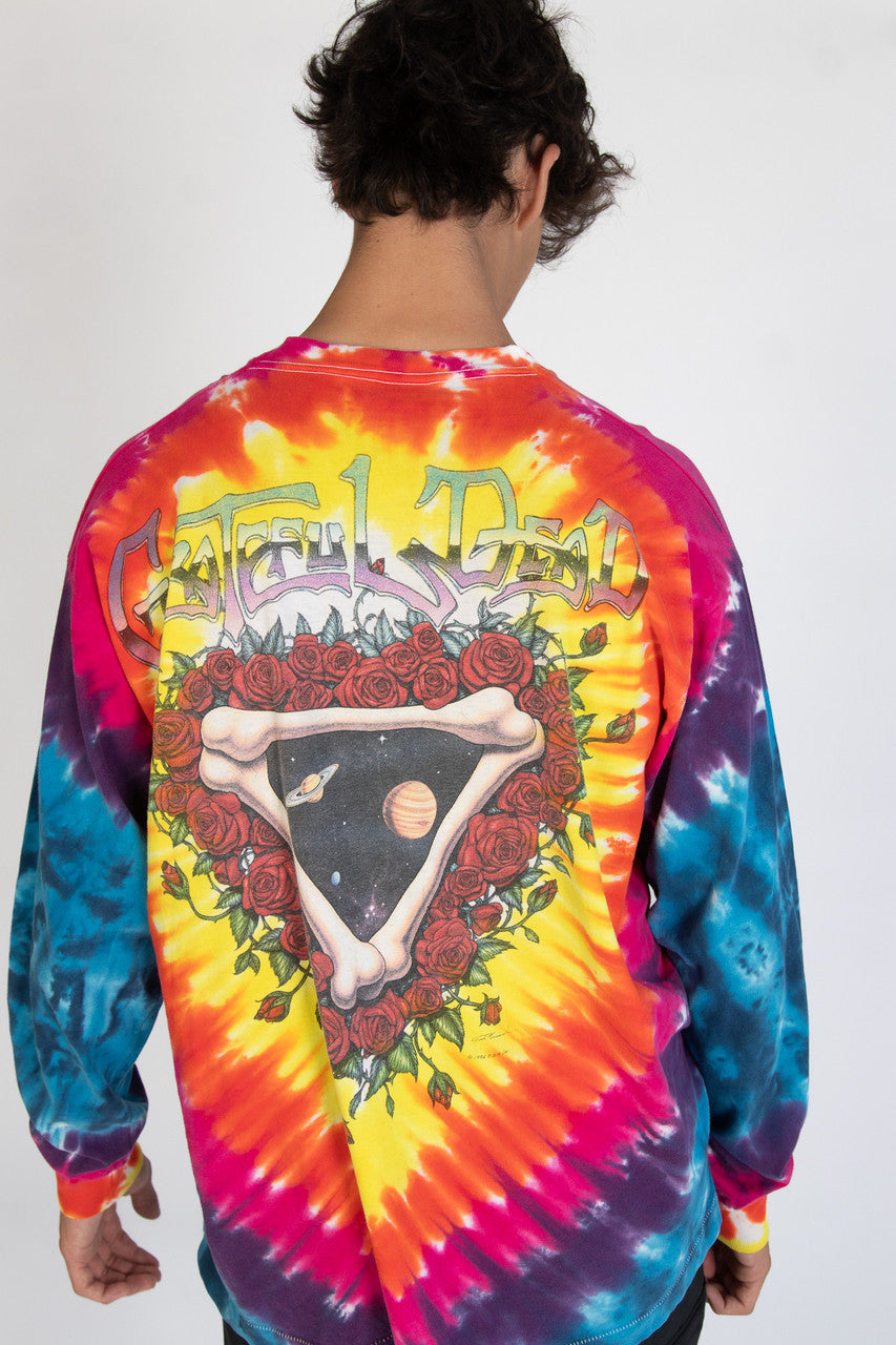 Vintage 1992 Grateful Dead "Space Your Face" Liquid Blue Long Sleeve T-Shirt