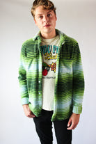 Patterned Plush Button Up Shirt