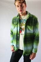 Patterned Plush Button Up Shirt