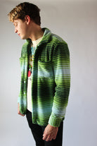 Patterned Plush Button Up Shirt