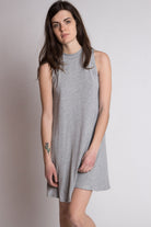 Ribbed Mock Sleeveless Dress