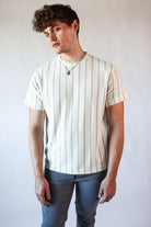 Thin Stripe Crochet Tee