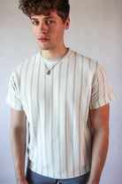 Thin Stripe Crochet Tee