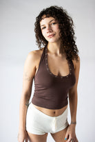 Grommet Halter Crop Top