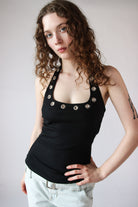 Grommet Halter Top