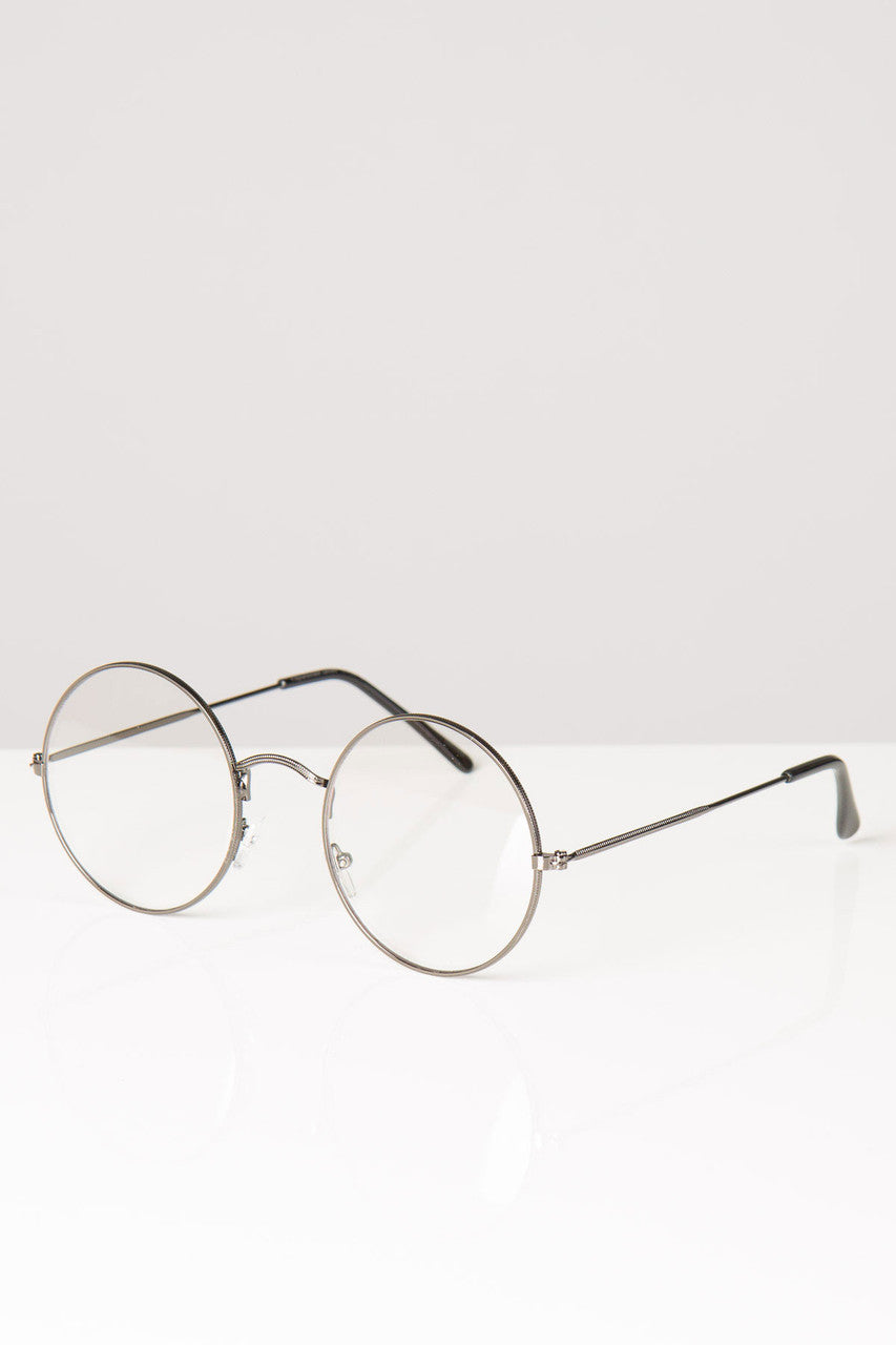 Large Round Clear Sunglasses