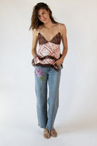 Handkerchief Printed Lace Cami