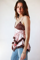 Handkerchief Printed Lace Cami