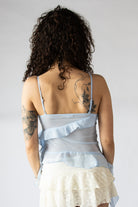 Ruffle Chiffon Cami Tank Top