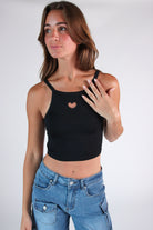 Heart Cutout Seamless Tank