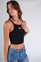 Heart Cutout Seamless Tank