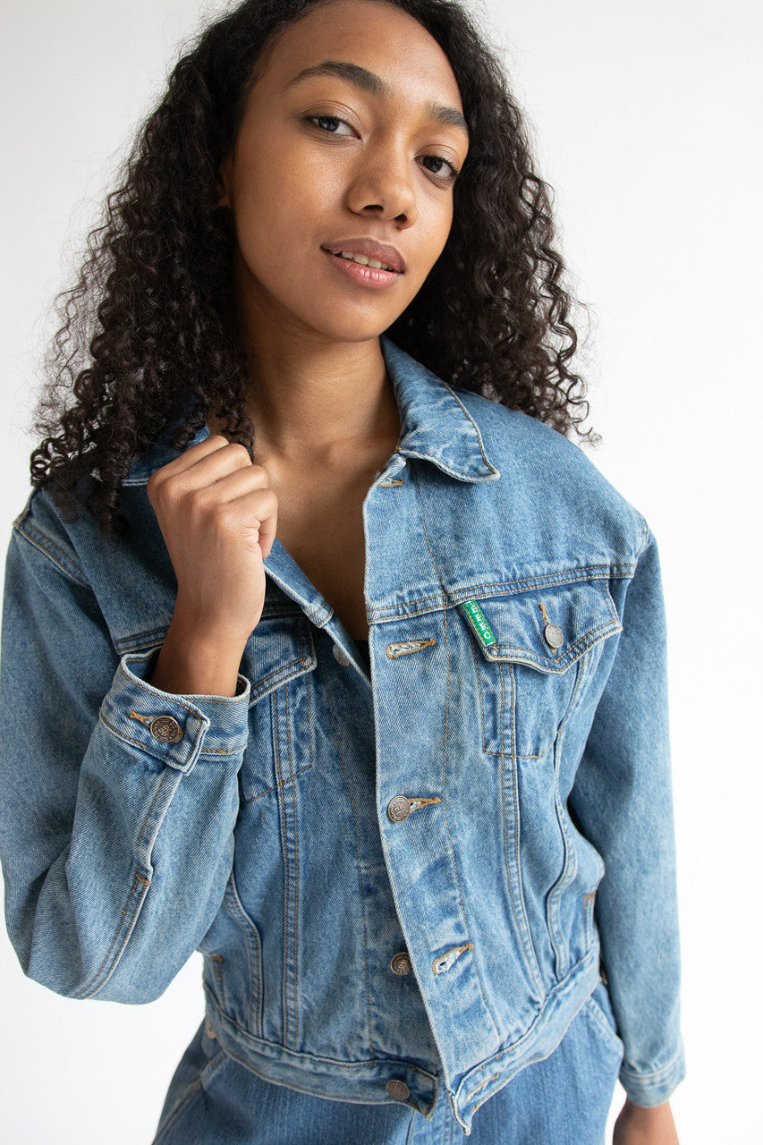 Vintage Hero Club Denim Jacket (1980s)