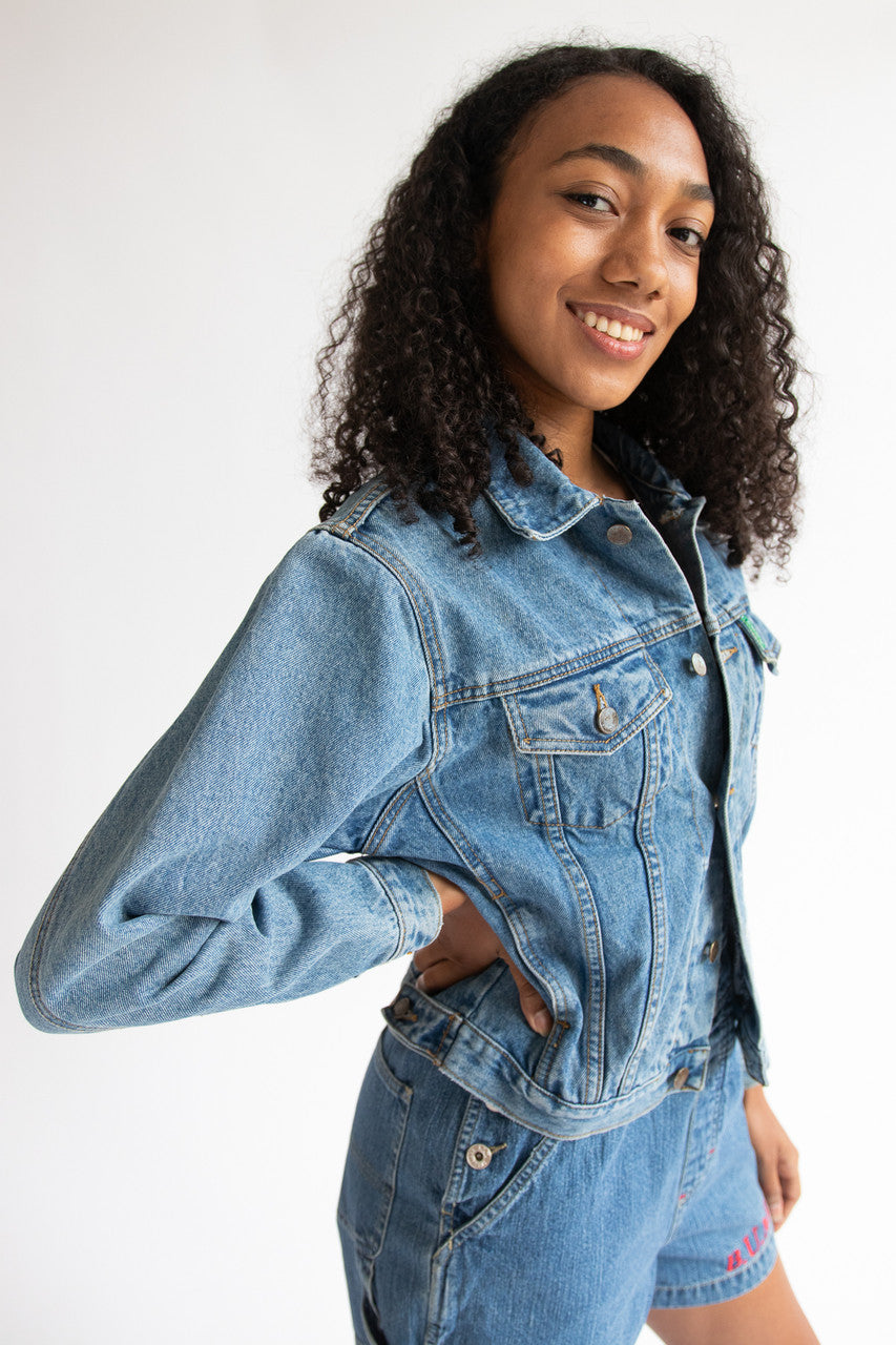Vintage Hero Club Denim Jacket (1980s)