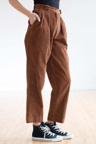 High Waisted Brown Corduroy Pants