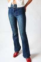High Rise Belted Flares