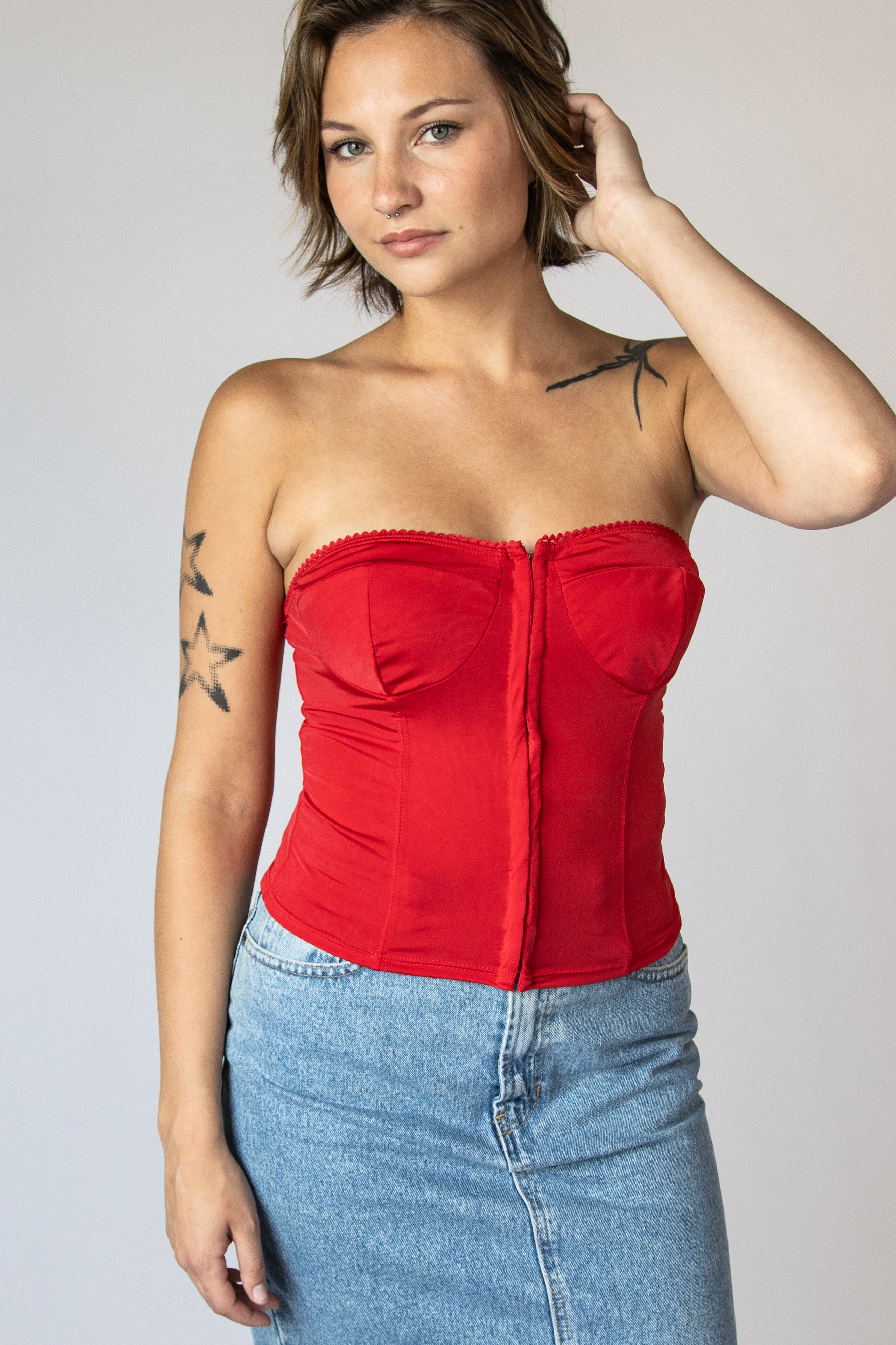 Hook & Eye Strapless Bustier