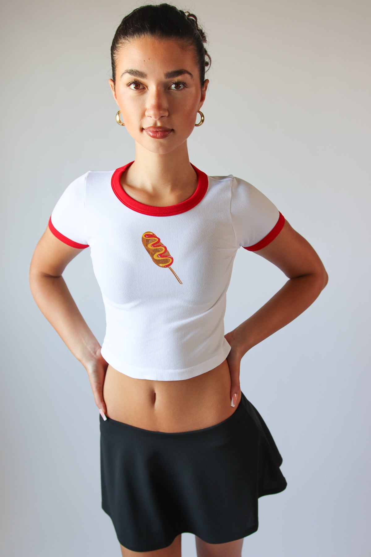 Corn Dog Ringer Tee