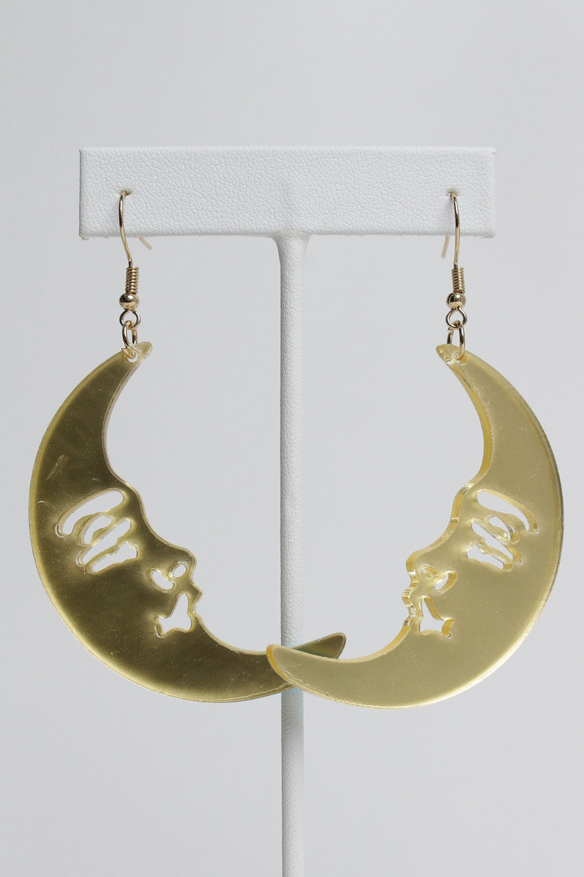 Moon Face Earrings
