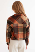 Oversized Rust Plaid Jacket