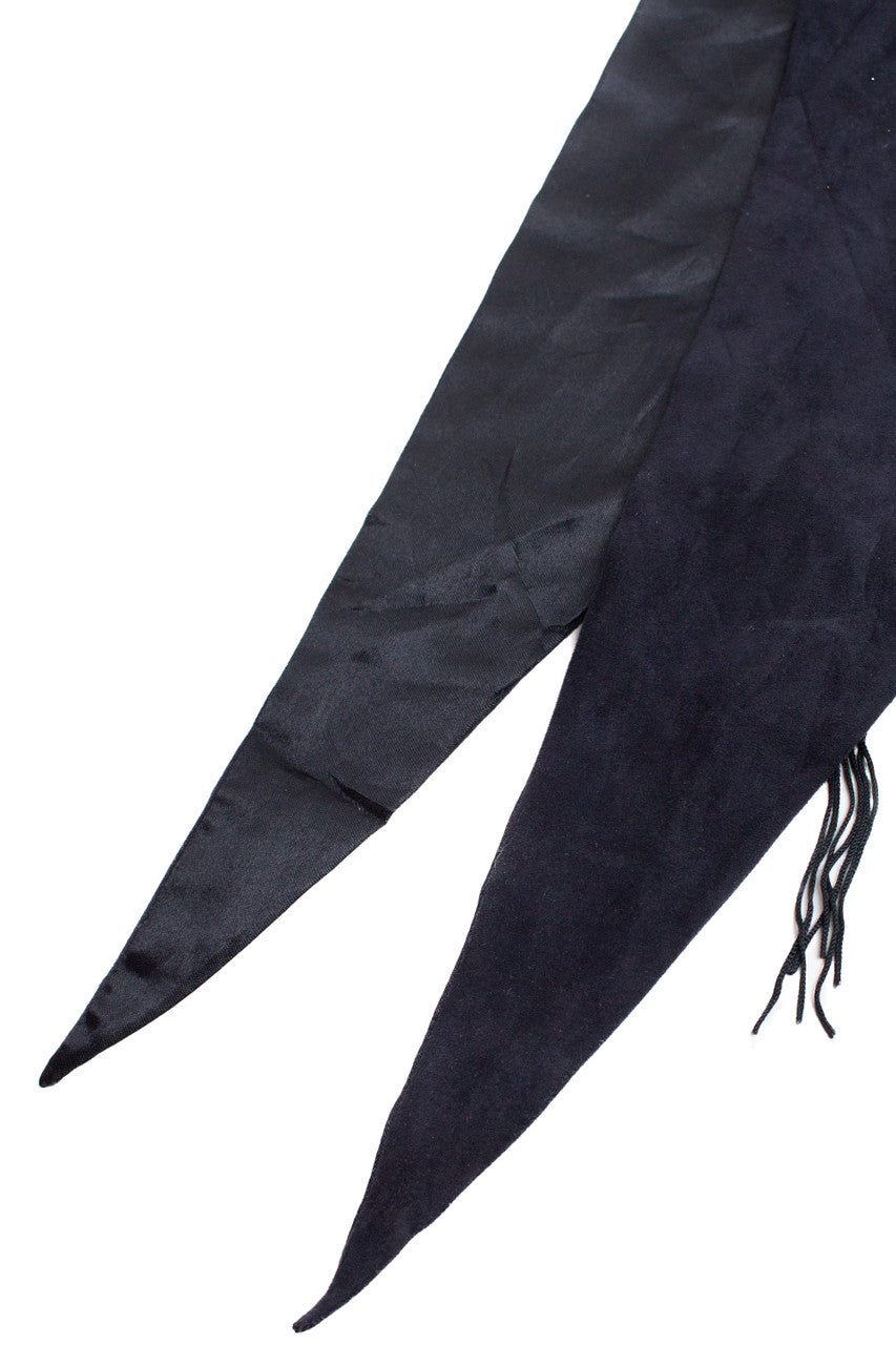 Vintage Faux Suede Tassel Scarf Or Wrap Waist Belt