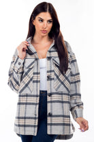 Grey Plaid Shacket