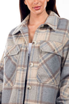 Sand Plaid Shacket