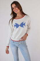 Kissing Fish Knit Sweater