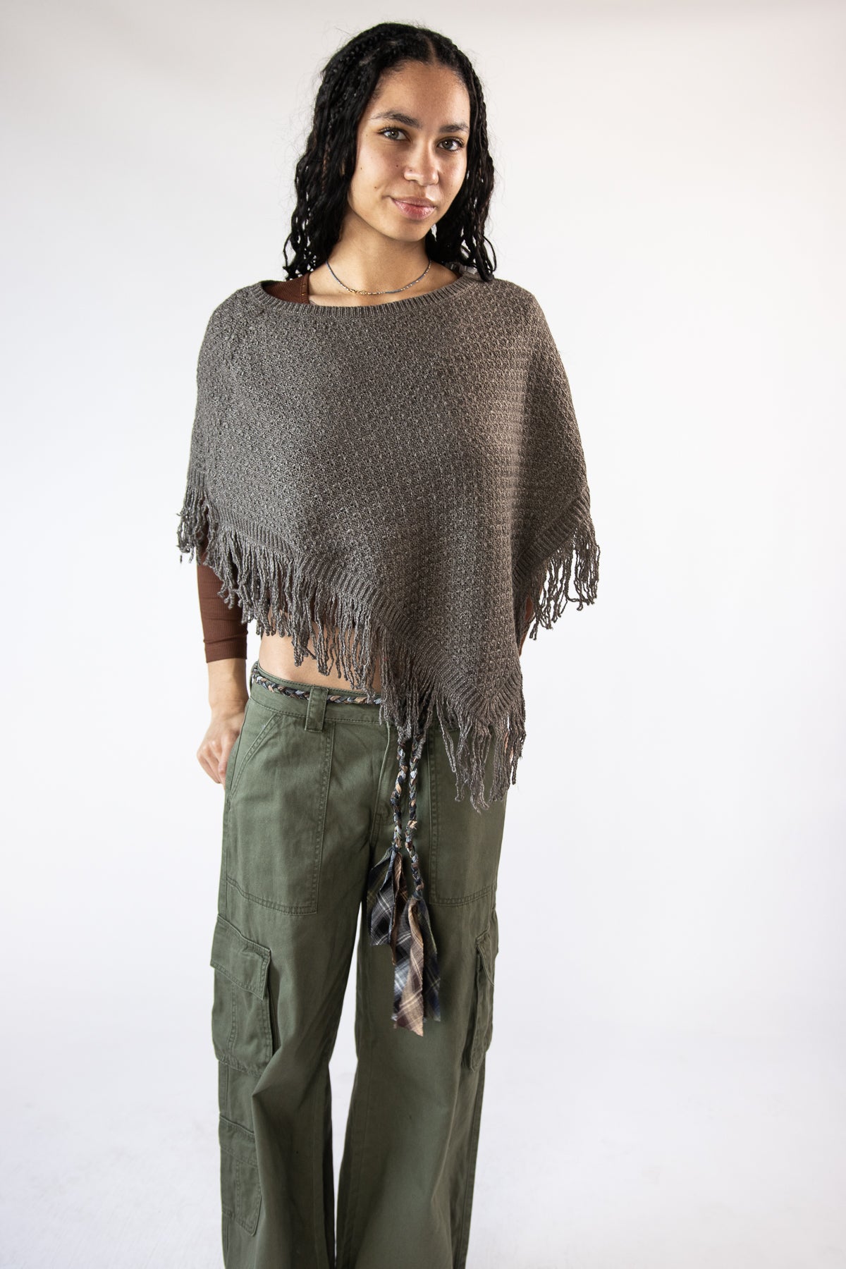 Fringe Hem Poncho