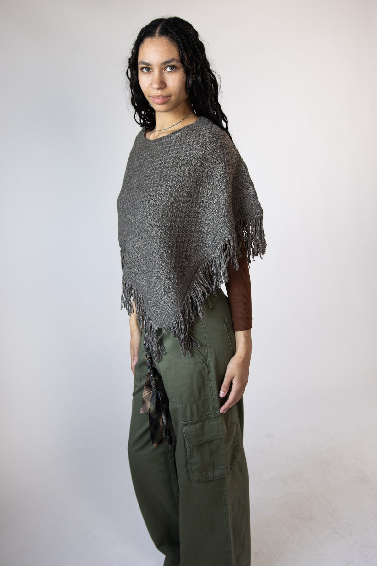 Fringe Hem Poncho