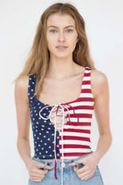 Lace Up USA Tank