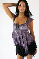 Lace Handkerchief Babydoll Tank