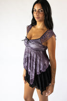 Lace Handkerchief Babydoll Tank