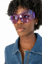 Rimless Goggle Shield Sunglasses