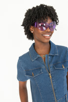 Rimless Goggle Shield Sunglasses