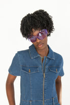 Rimless Goggle Shield Sunglasses