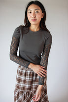 Layered Lace Long Sleeve Tee