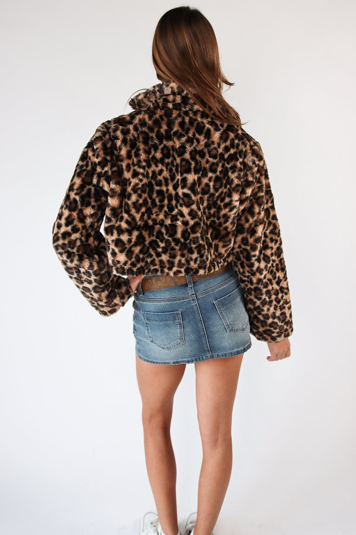 Leopard Print Faux Fur Crop Jacket – Ragstock