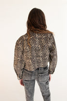 Leopard Cropped Jean Jacket