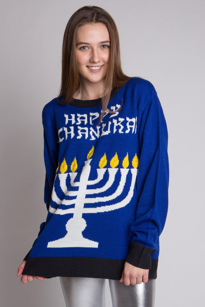 Happy Chanukah Menorah Lightup Sweater – Ragstock